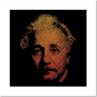 Albert Einstein in Halftone style Posters and Art